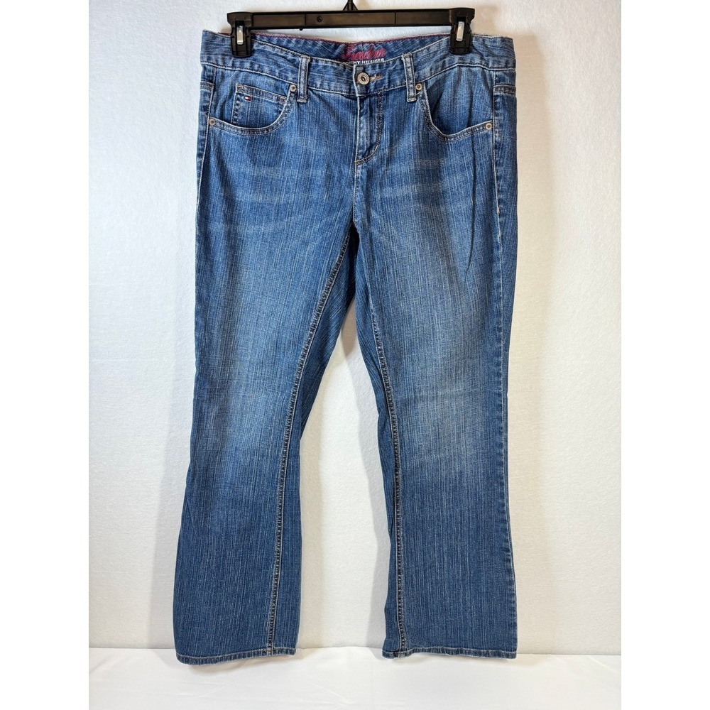 Tommy Hilfiger Freedom Bootcut Jeans Womens 12R Medium Wash Denim Stretch Y2K
